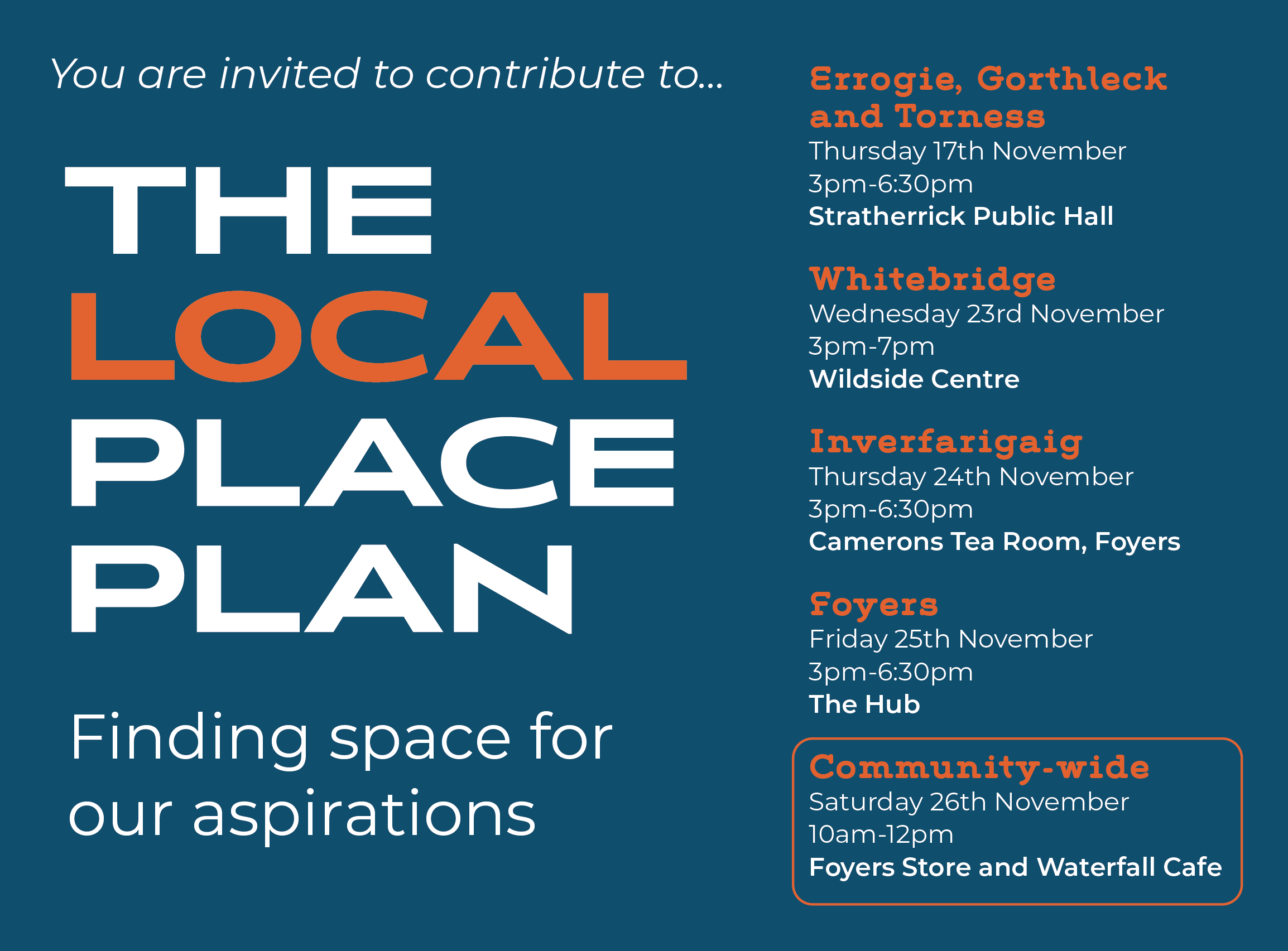 The local place plan: finding space for your aspirations